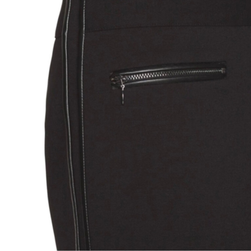 White House Black Market Black Ponte Mini Skirt Size 12P - Picture 5 of 8